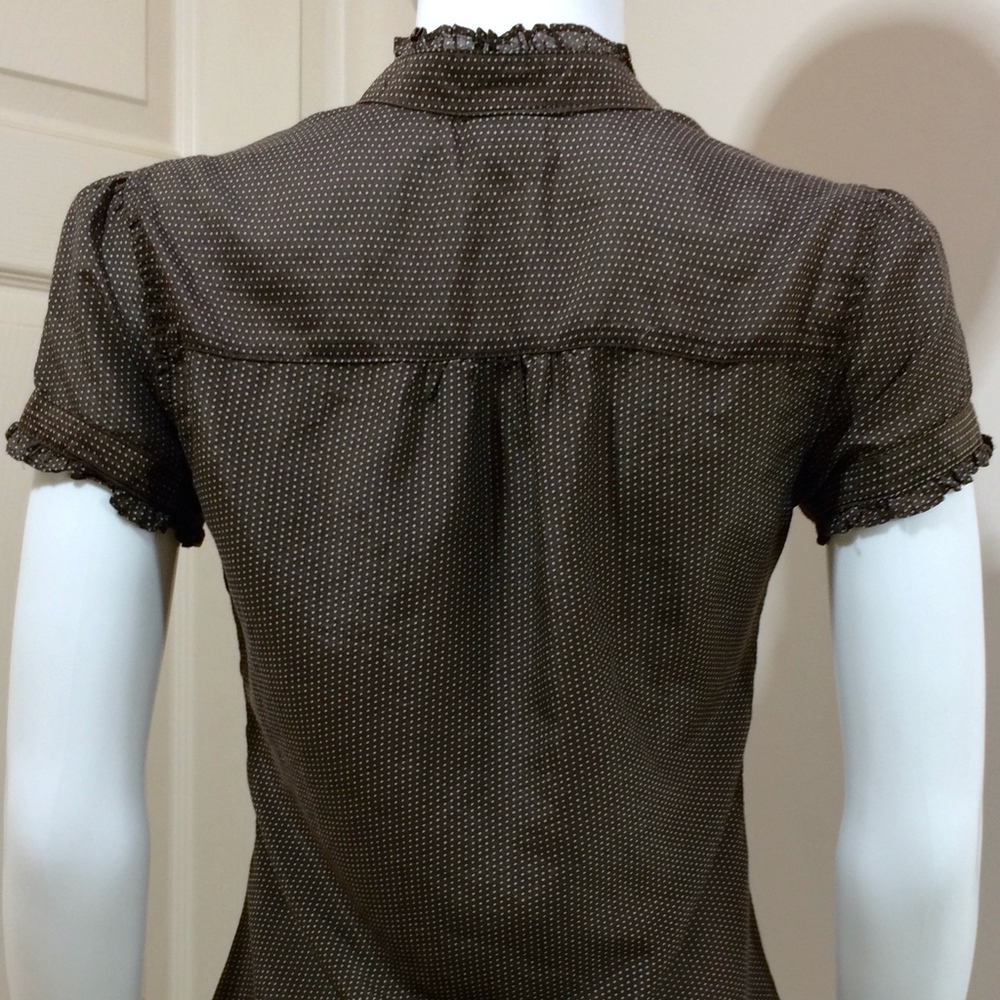 Merona Polka Dot Ruffled Short-Sleeve Blouse